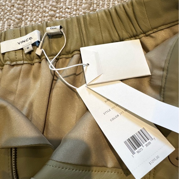 NWT VINCE Leather Trouser Front Skirt | Size 10 - Picture 4 of 5